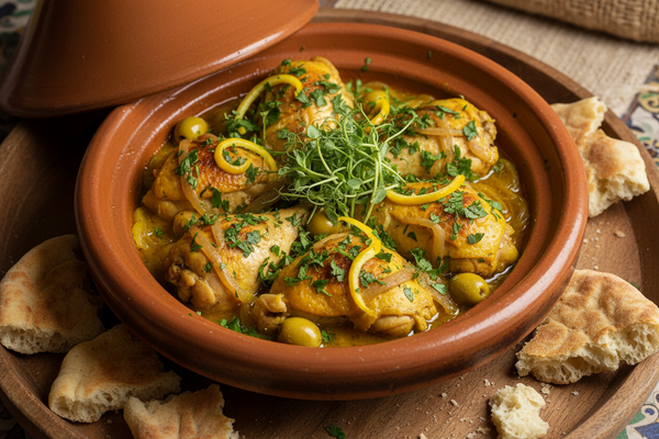 Tagine Djaj bil Limoun (ุทุงุฌูู ุงูุฏุฌุงุฌ ุจุงูููู
ูู) โ Moroccan Chicken with Preserved Lemon