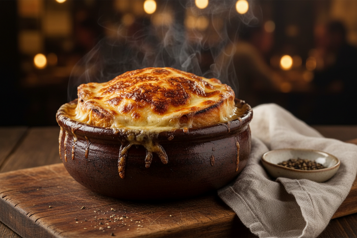 Soupe à l'Oignon Gratinée