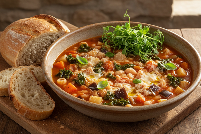 Minestrone: Italian Vegetable and Bean Soup
