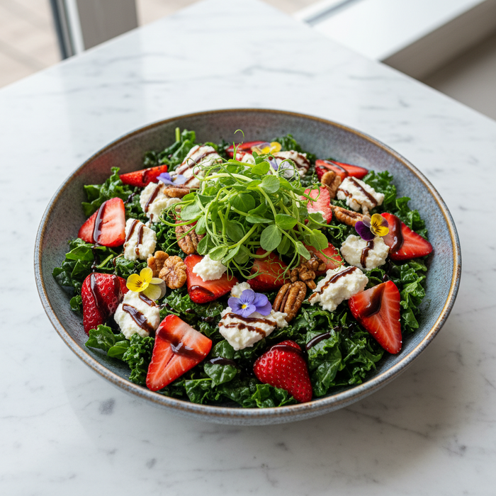 Kale, Strawberry & Goat Cheese Salad