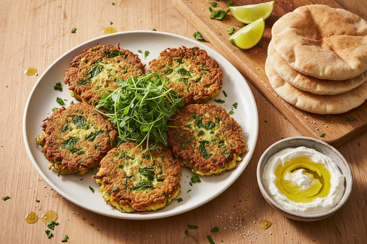 Ejjeh bil Baqdounes (عجة بالبقدونس) — Lebanese Parsley Egg Fritters