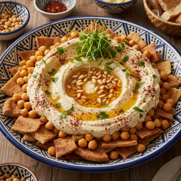 Fattet Hummus (فتة حمص) — Levantine Layered Chickpeas