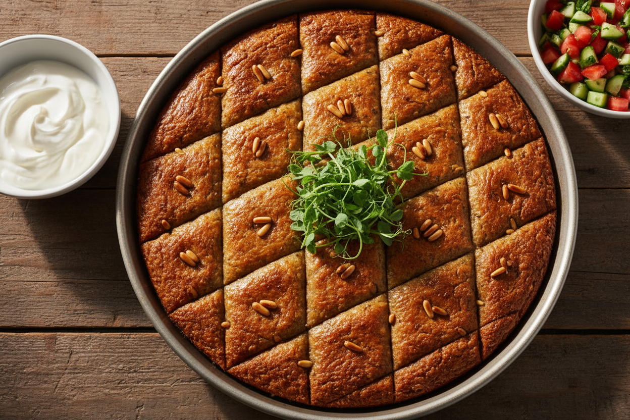 Kibbeh bil Sanieh (كبة بالصينية) — Lebanese Baked Bulgur and Lamb
