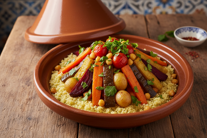Seven Vegetable Tagine (طاجين سبع خضار) — Moroccan Friday Couscous