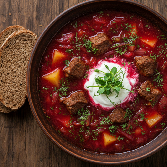 Borscht (Борщ): Ukrainian Beetroot Soup