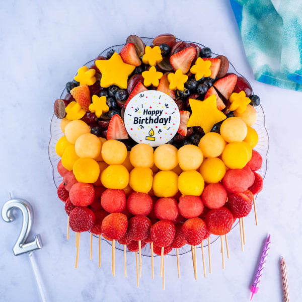 Fresh Birthday Bash Skewer Platter 27cm grown at CrYsp Farms in the UAE
